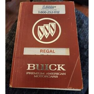 Owners Manual 1991 Buick Regal  Wear Around Edges Bent Corner